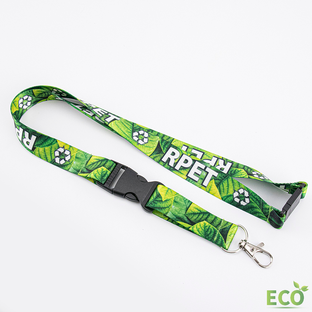 Duurzame RPET-keycords met levendige full-color prints voor uw merk.