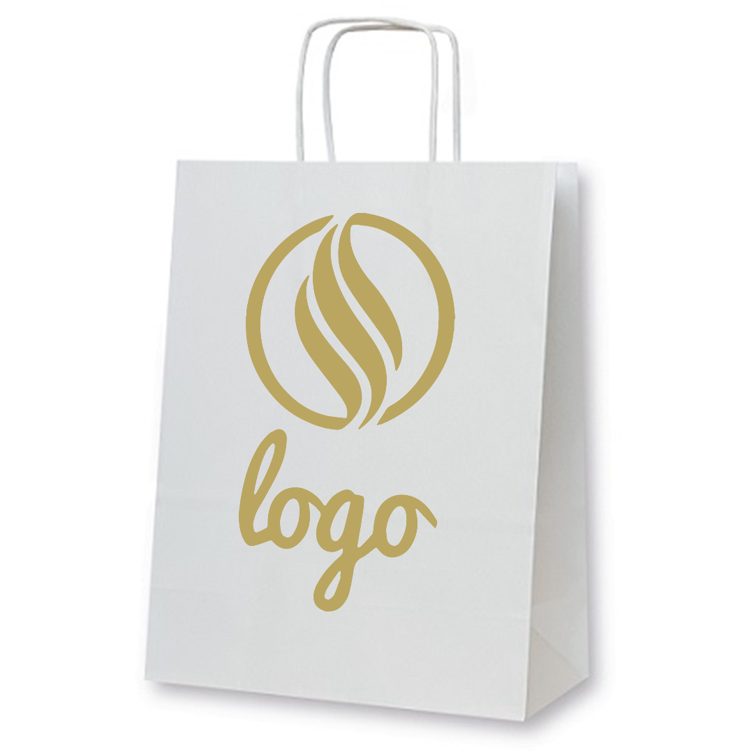 Personaliseer met uw logo in luxe metallic kleuren zoals goud.