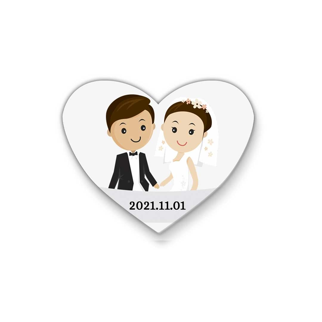 De perfecte hartvormige magneet voor bruiloften en romantische momenten.