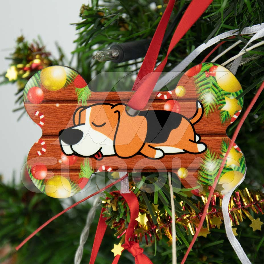 Breng je hond tot leven in full color op deze unieke kerstbal.