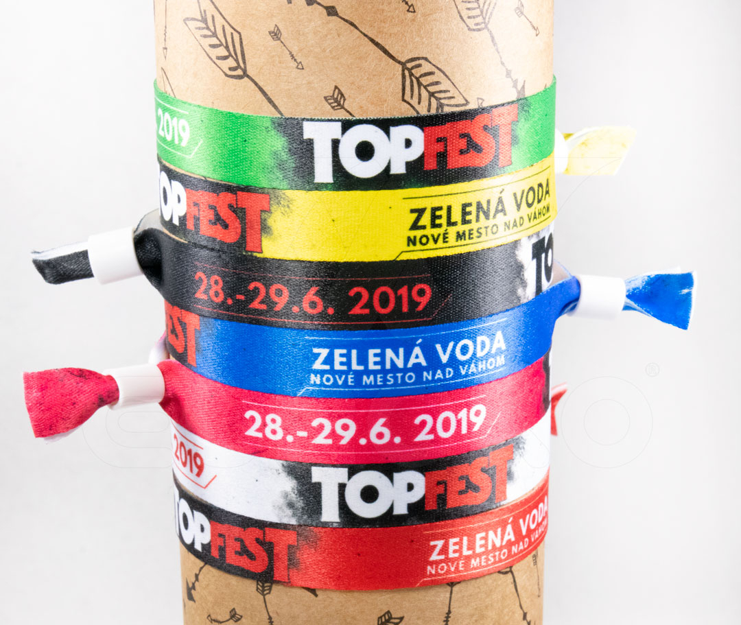 Keuze uit 9 sluitingen in verschillende kleuren voor elk evenement.