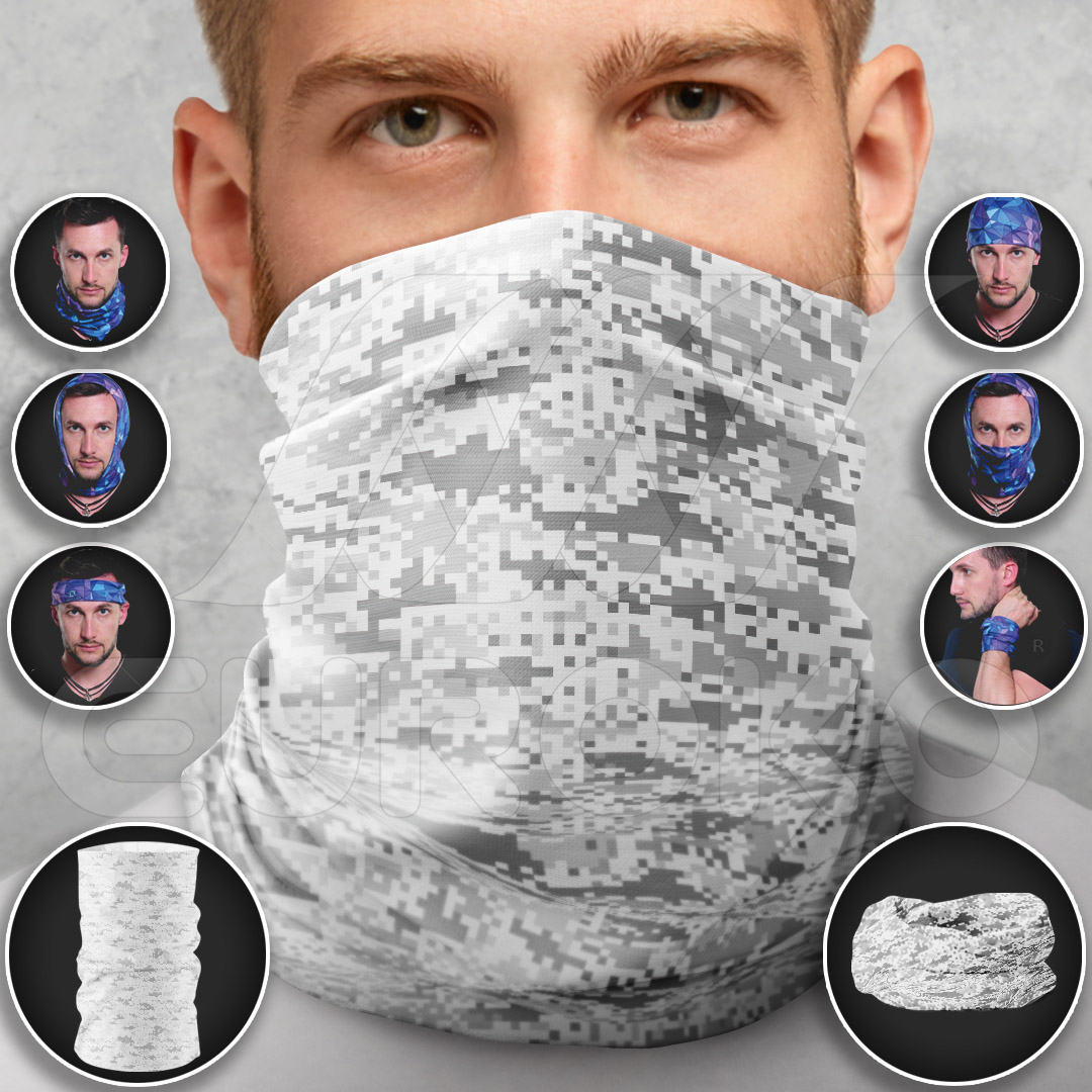 Draag hem op 10+ manieren: als nekwarmer, hoofdband, masker en meer.