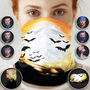 Pre-Finished Tube Scarf for Adults Halloween