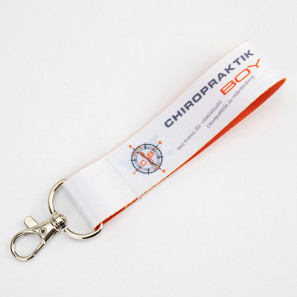 Bedrukte mini keycord met karabijnhaak