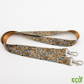 Eco Lanyard met dubbele karabijnhaak