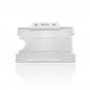 Harde badgehouder wit 9x6 cm