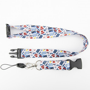 Keycord met voetbal thema 20mm