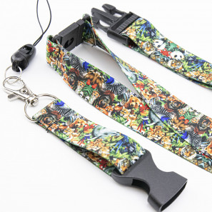 Lanyard met dierenprint - 20mm