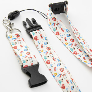 Lanyard voor de zorg met medisch patroon 20 mm