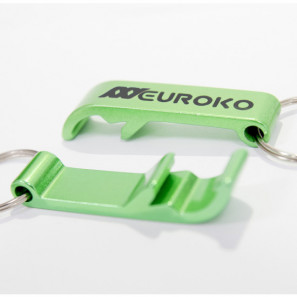 Metalen sleutelhanger met flesopener 55mm