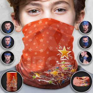 Multifunctionele kindersjaal kerst design 5