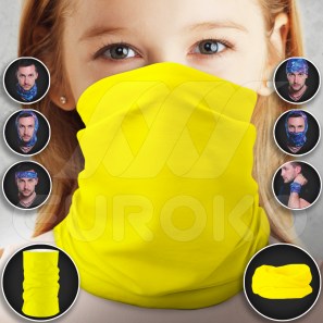 Neongele multifunctionele sjaal voor kinderen