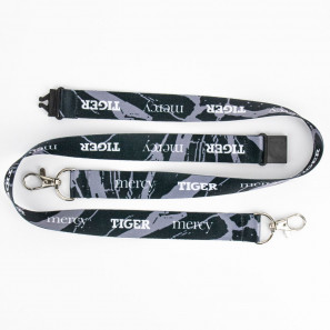 Satijnen lanyards met dubbele haak & veiligheidssluiting