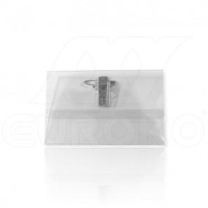 Zachte badgehouder met clip 9x6 cm