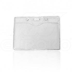 Zachte vinyl badgehouder 9x6 cm