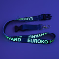 Bedrukte neon lanyards met gesp