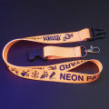 Bedrukte neon lanyards met gesp