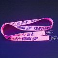 Bedrukte neon lanyards met twee karabijnhaken