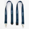 Eco satijnen lanyard met dubbele haak & safety break