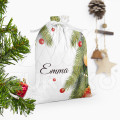 Gepersonaliseerde kerstzak met naam 28,5x18,5cm