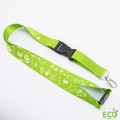 Gerecyclede RPET lanyards met gesp en veiligheidsclip