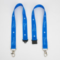 Geribbelde lanyard met dubbele haak en veiligheidssluiting