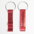 Metalen sleutelhanger met flesopener 55mm
