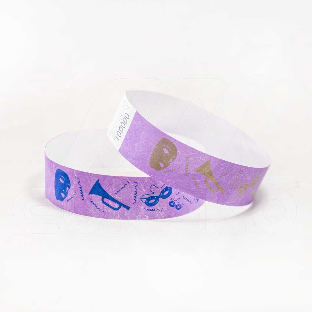 Professioneel voorbedrukt design met kleurrijke carnavalsmotieven.