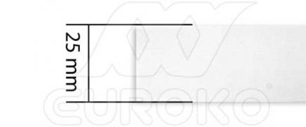 25mm Geribbeld - +€ 0,080 (+€ 0,098 Incl. BTW)